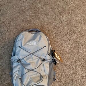 North Face backpack grey and white
